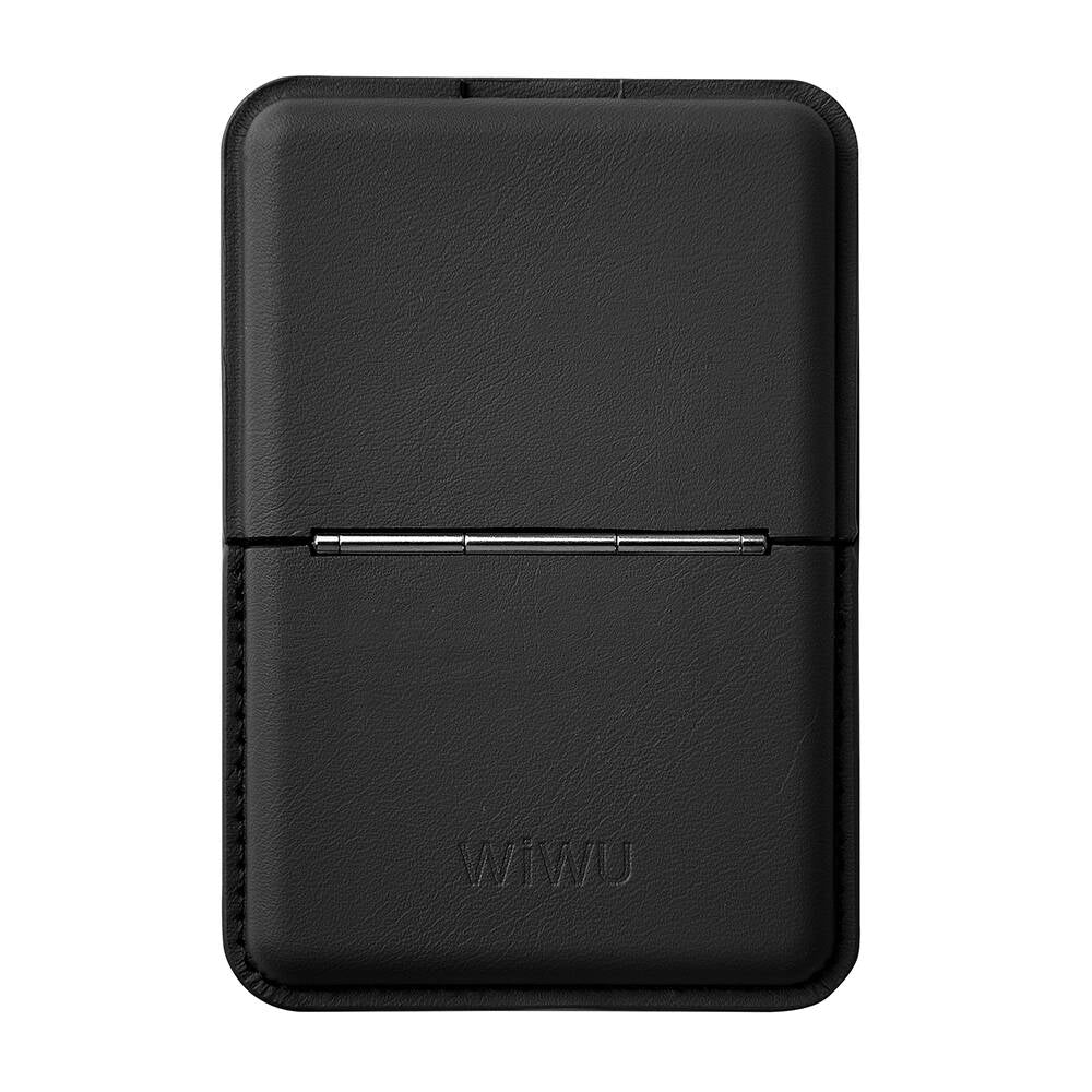 Wiwu MW-001 Pop-Up Sade Tasarımlı 3 Hazneli PU Magnetik Standlı Kartlık Gri