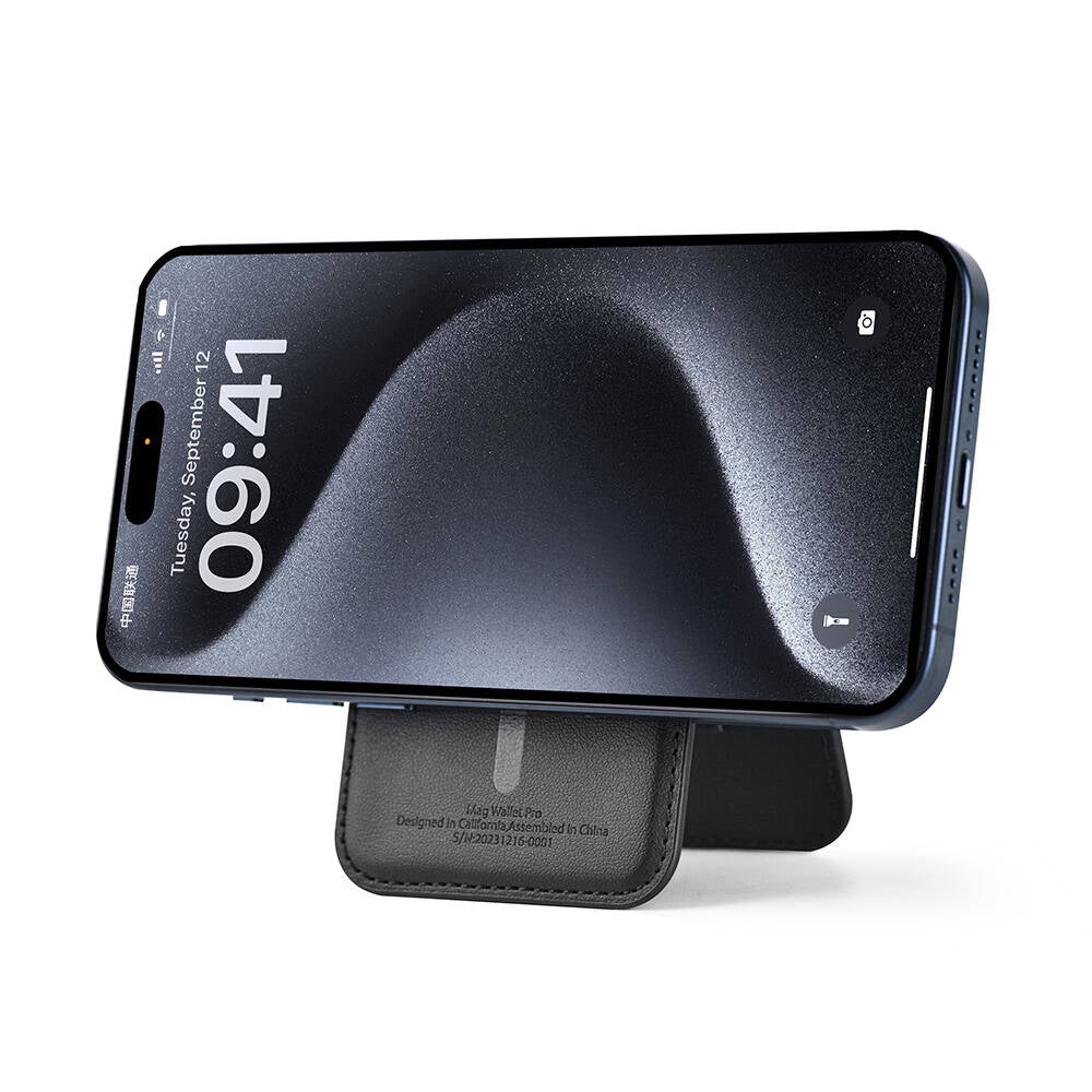 Wiwu MW-003 Mag Wallet Standlı Magnetik Kartlık Siyah