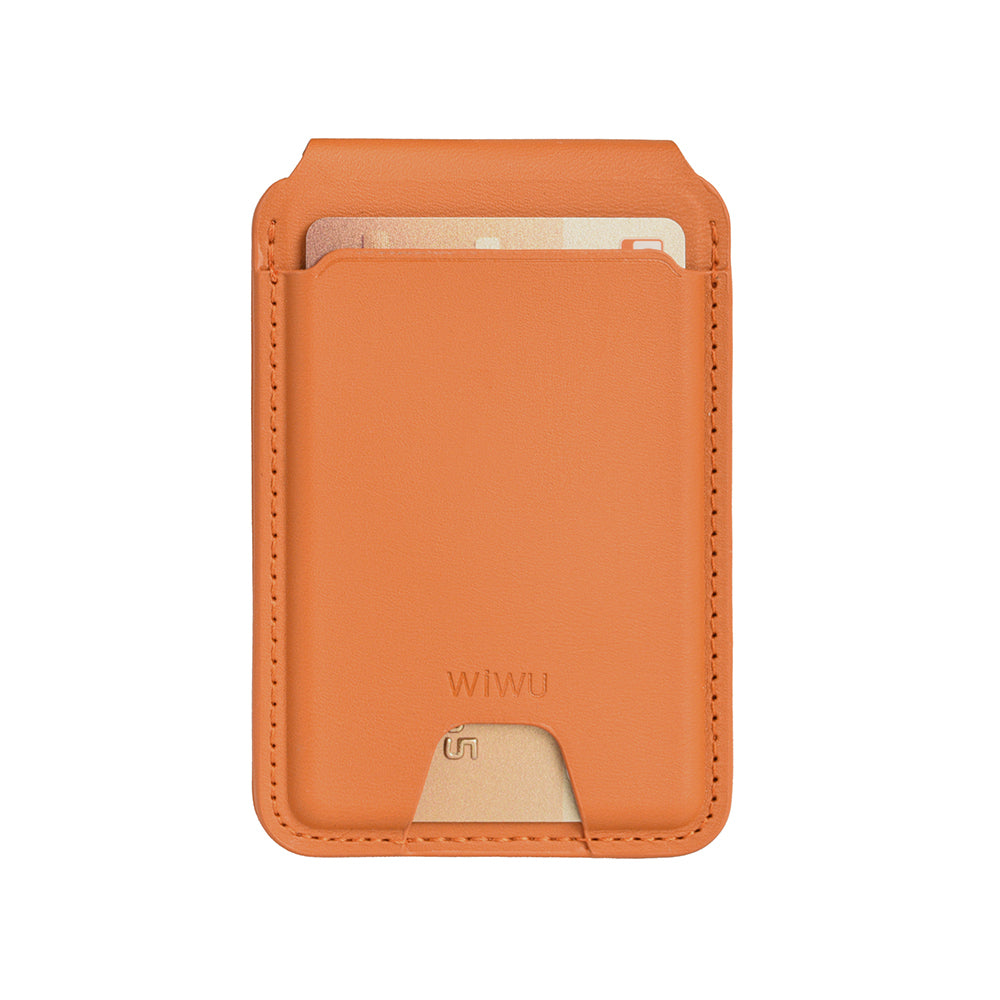 Wiwu MW-005 Magnetik Standlı Kartlık Qi Kablosuz Şarj Uyumlu FindMy Özellikli Mag Wallet Siyah