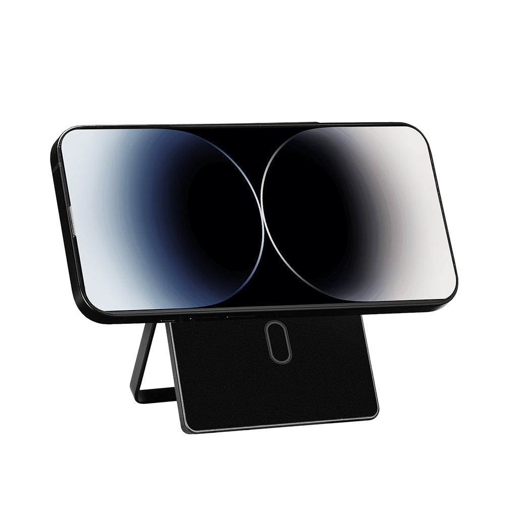 Wiwu MW-007 Warriors Pop-Up Button Design Magnetic Aramid Fiber Metal Stand Card Holder Titanium
