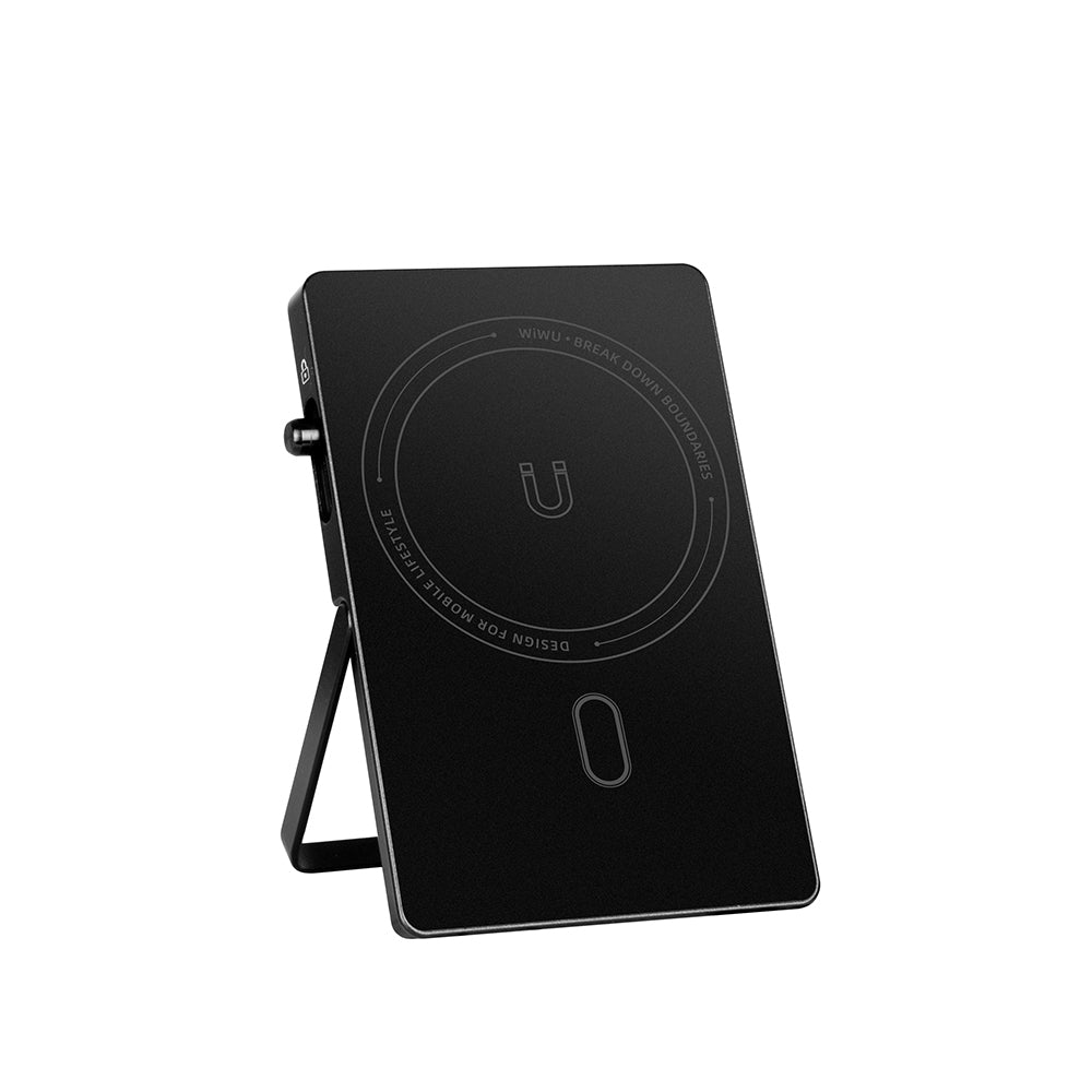 Wiwu MW-007 Warriors Pop-Up Button Design Magnetic Aramid Fiber Metal Stand Card Holder Titanium