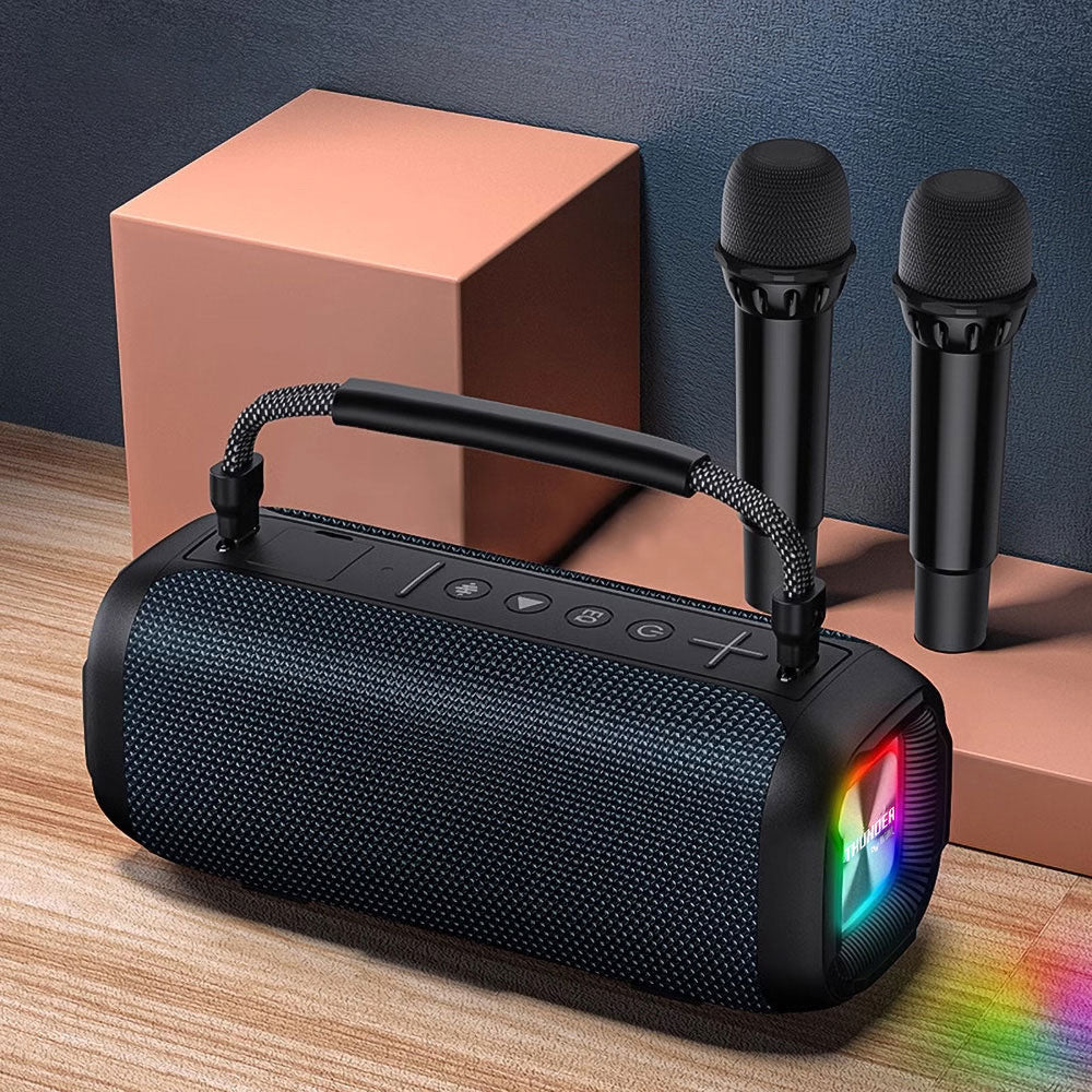 Wiwu P17 Çift Mikrofonlu Thunder Bluetooth Speaker Hoparlör TF Card/Flash Disk Suya Dayanıklı V5.3 Lacivert