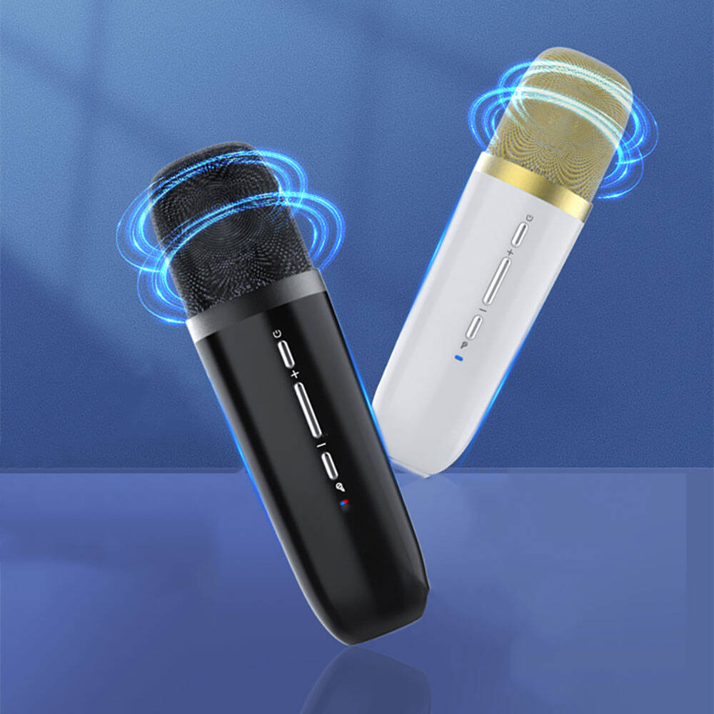 Wiwu P18 Thunder Bluetooth Speaker Hoparlör ve Karaoke Bluetooth Çift Mikrofon Siyah