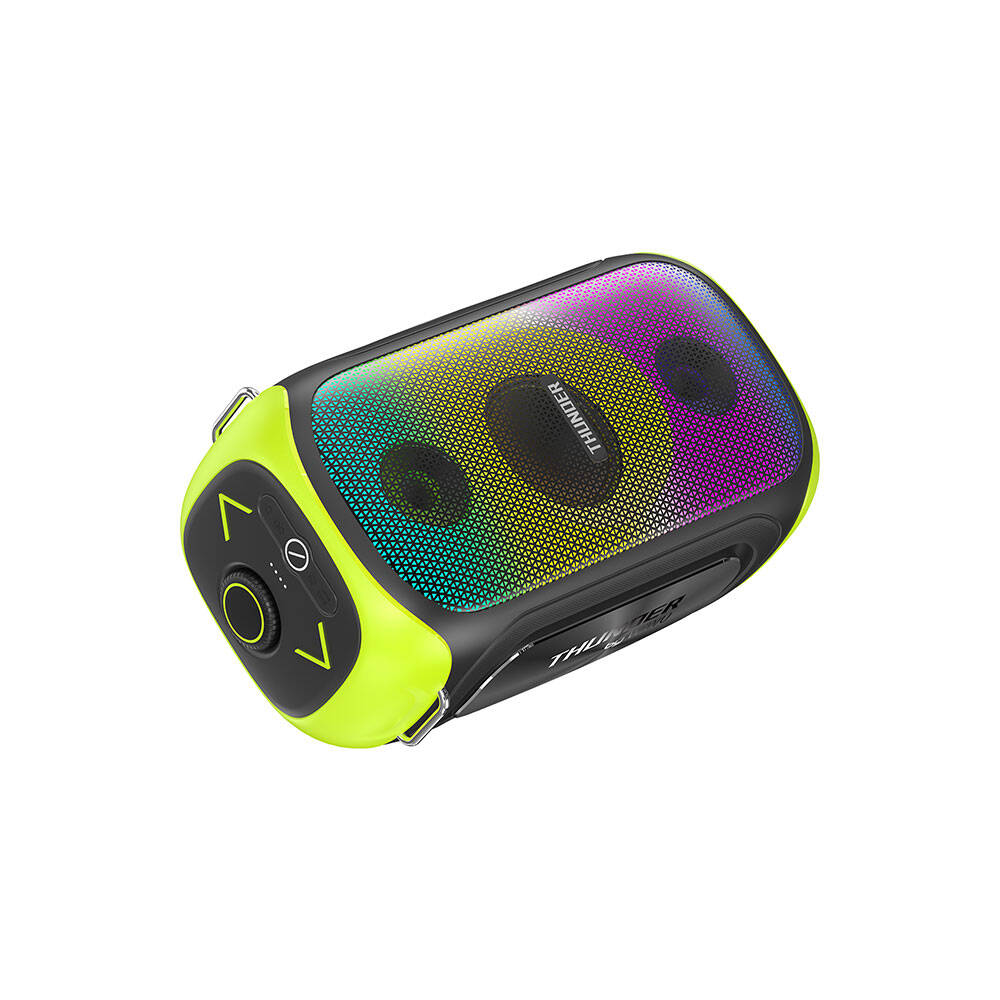 Wiwu P20 Thunder Bluetooth Speaker Hoparlör ve Karaoke Bluetooth Mikrofon Siyah-Yeşil