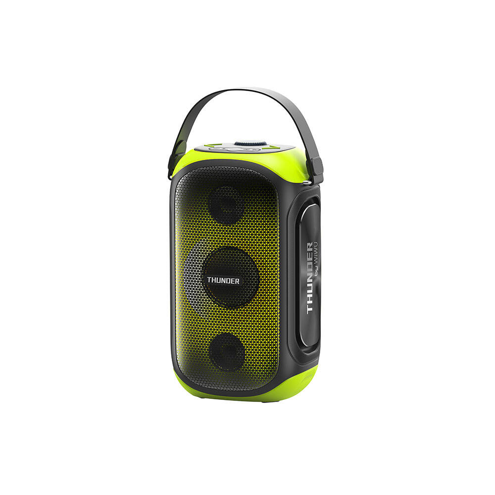 Wiwu P20 Thunder Bluetooth Speaker Hoparlör ve Karaoke Bluetooth Mikrofon Siyah-Yeşil