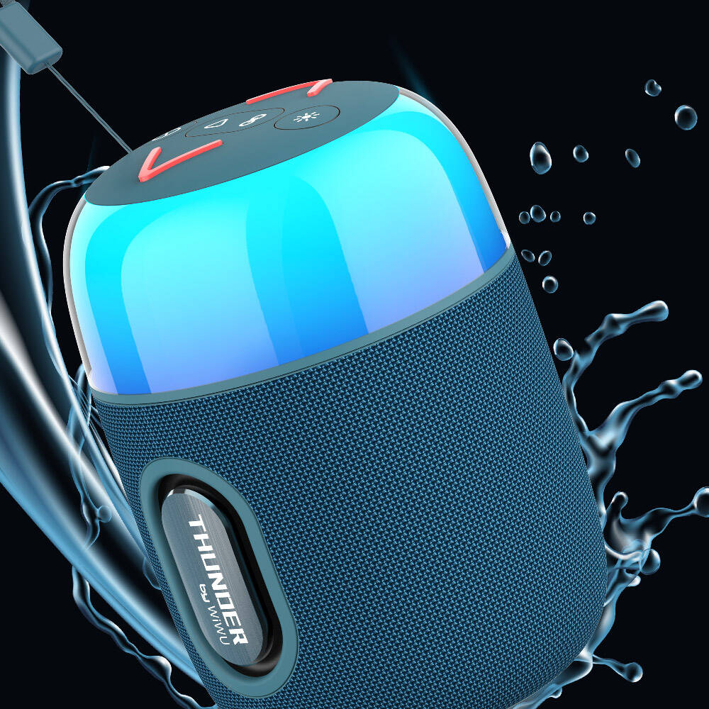 Wiwu P60 Mini RGB LED Thunder Wireless Bluetooth Speaker Blue
