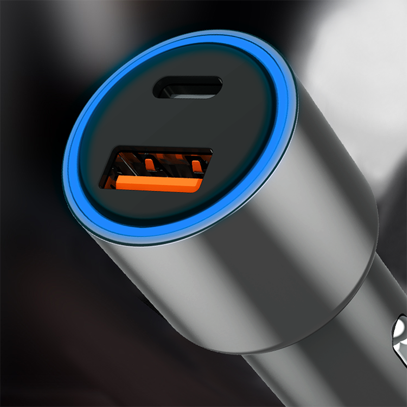 Wiwu PC100 Car Charger Gray