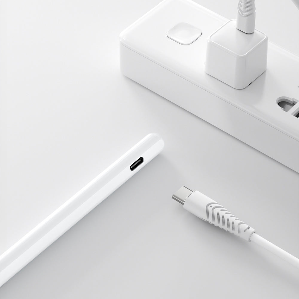 Wiwu Pencil A03 Touch Pen with Palm Rejection and Tilt Sensitivity, Wireless Charging, White