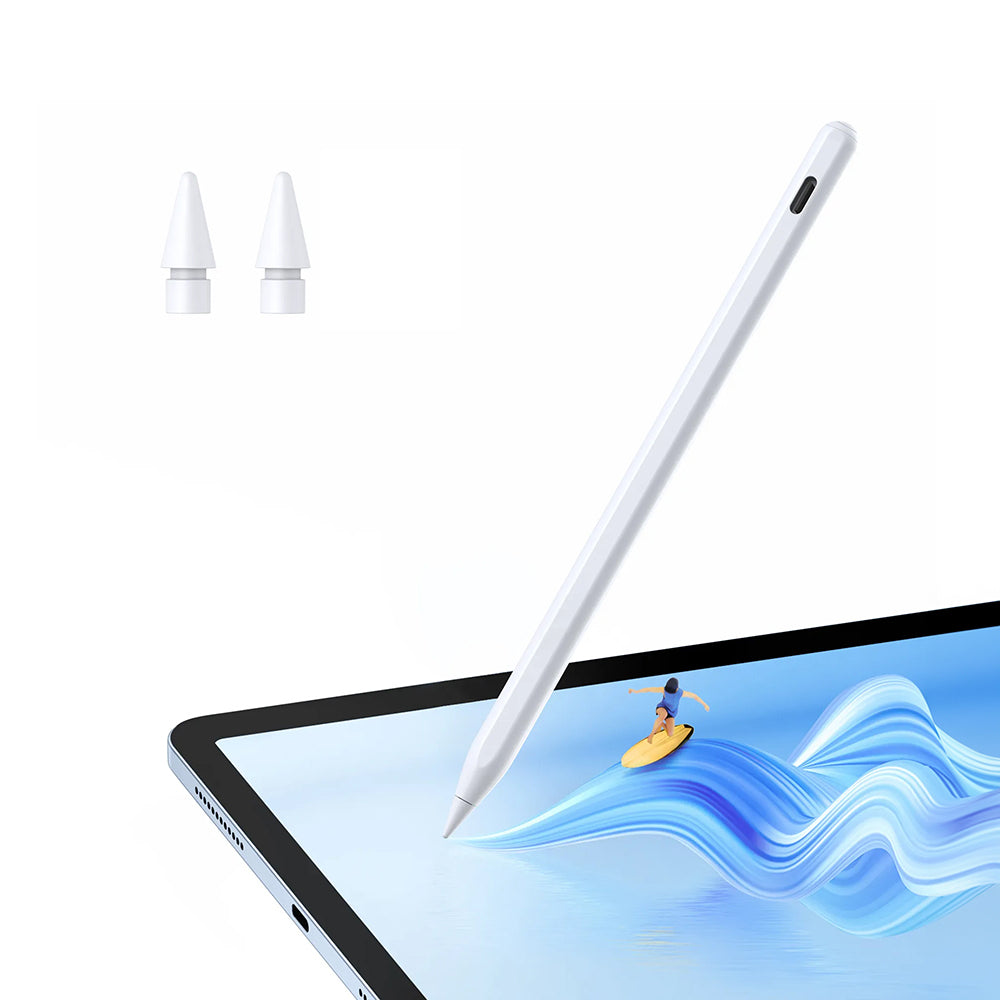 Wiwu Pencil A03 Touch Pen with Palm Rejection and Tilt Sensitivity, Wireless Charging, White