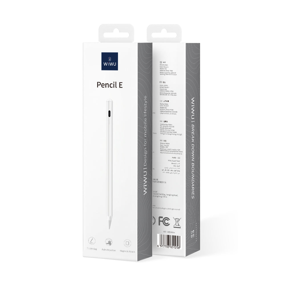 Wiwu Pencil E A02 Touch Pen with Palm Rejection and Tilt Sensitivity White