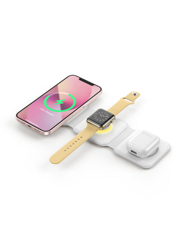 Wiwu Power Air M6 3 in 1 Magnetic Wireless Charging Stand Black