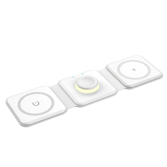 Wiwu Power Air M6 3 in 1 Magnetic Wireless Charging Stand White
