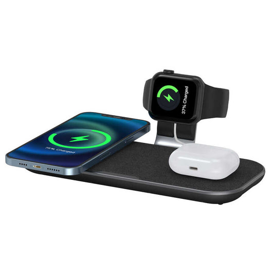 Wiwu Power Air PA3IN1B 3 in 1 Wireless Charging Stand Black