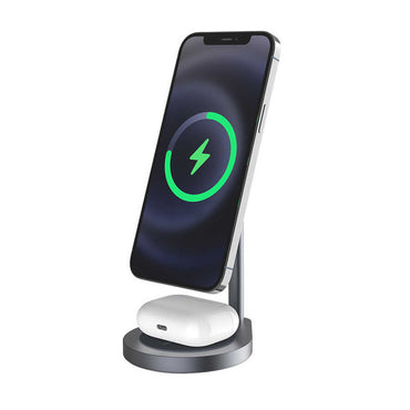 Wiwu Power Air X25 2 in 1 Wireless Charging Stand Gray