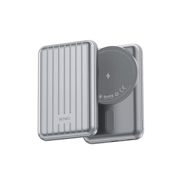 Wiwu PP02 Taşınabilir Wireless Şarj ve PD Hızlı Şarj Özellikli Powerbank 15W 5000mAh Mavi