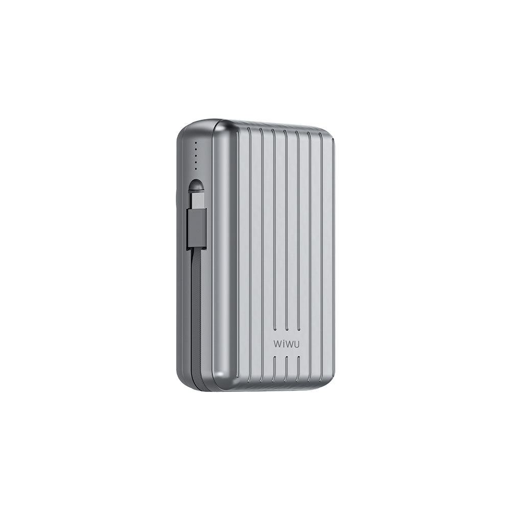 Wiwu PP04 Taşınabilir Wireless Şarj ve PD Hızlı Şarj Özellikli Powerbank 20W 20000mAh Mavi