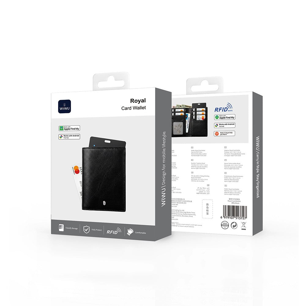 Wiwu Royal Wallet Android ve iOS Cihazlar için RFID Özellikli PU Deri Cüzdan