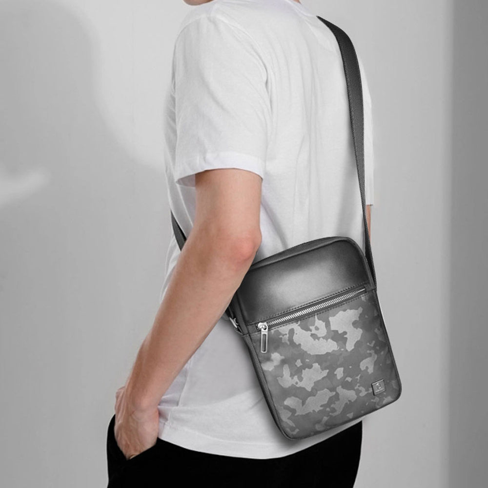 Wiwu Salem Serisi Sling Su Geçirmez Polyester Kumaş Çapraz Askılı Vücut Çantası Siyah