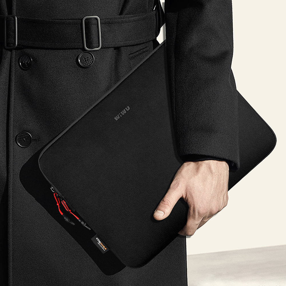 Wiwu Skin Armor Serisi Cordura 1000D Polyester Kumaş 14 inç Laptop Çantası Siyah