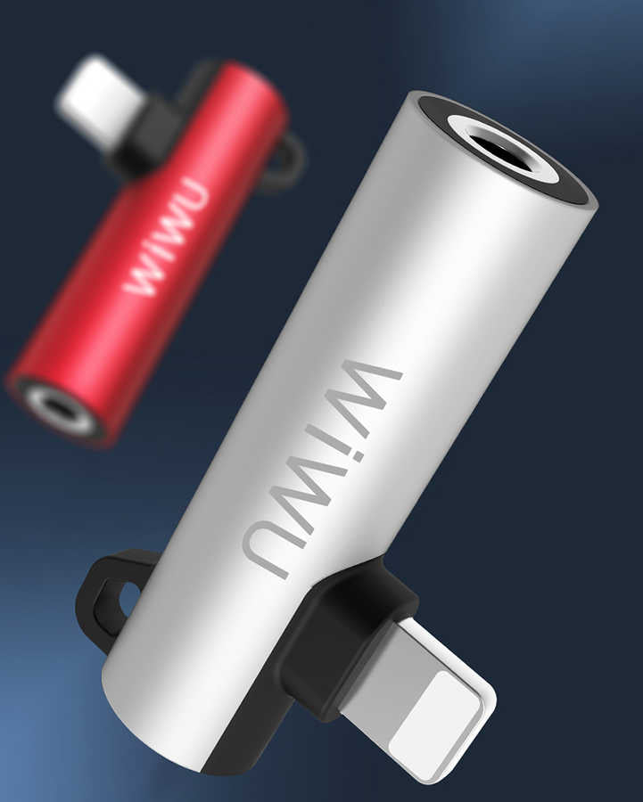 Wiwu ST03 Lightning Audio Adapter Red