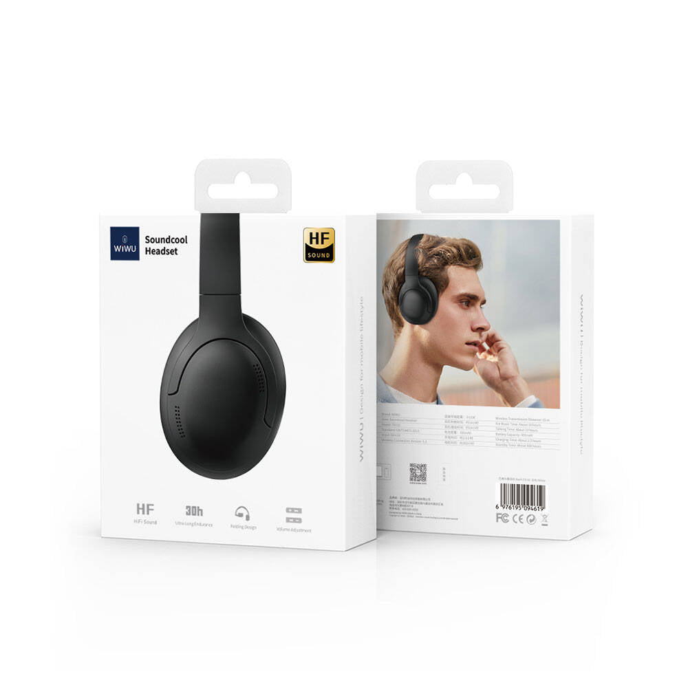 Wiwu TD-02 Sound Cool Series Foldable Over-Ear Bluetooth Headphones Cream