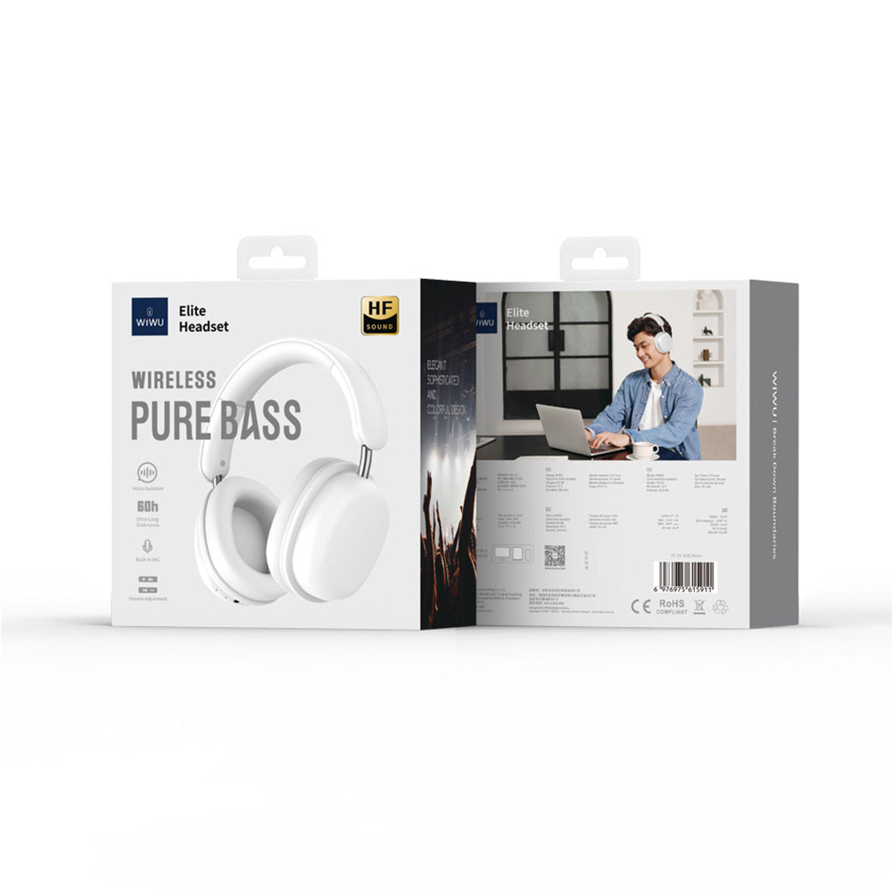 Wiwu TD-05 Elite Serisi Ayarlanabilir Katlanabilir Pure Bass Hi-Fi Kulak Üstü Bluetooth v5.3 Kulaklık Haki