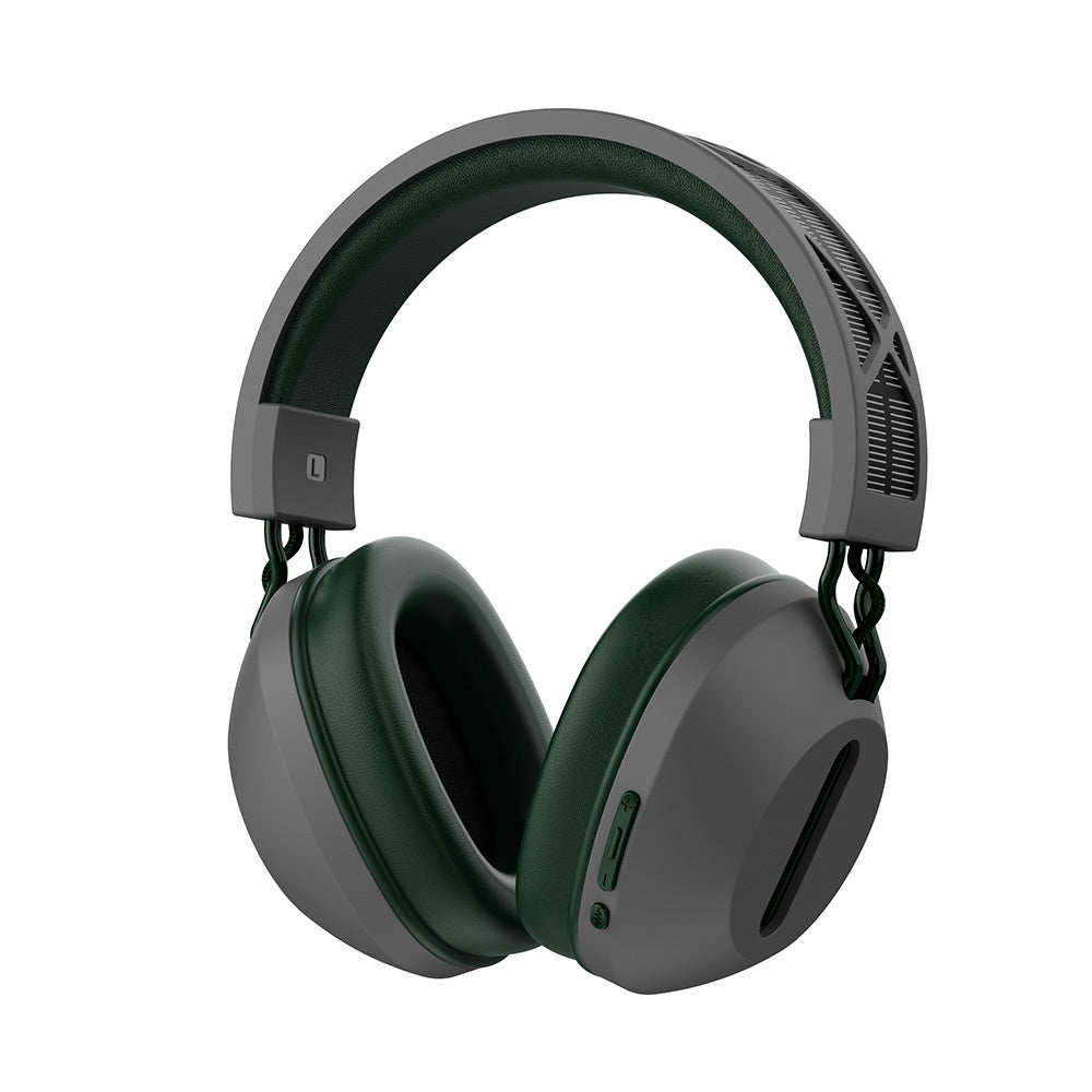 Wiwu TD-06 Solar Powered ANC Dual Device Support Adjustable Over-Ear Bluetooth v5.3 Headphones Gray-Green