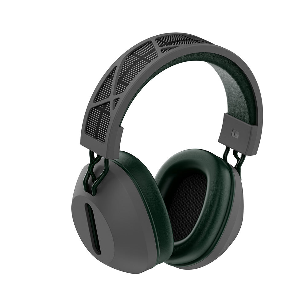 Wiwu TD-06 Solar Powered ANC Dual Device Support Adjustable Over-Ear Bluetooth v5.3 Headphones Gray-Green