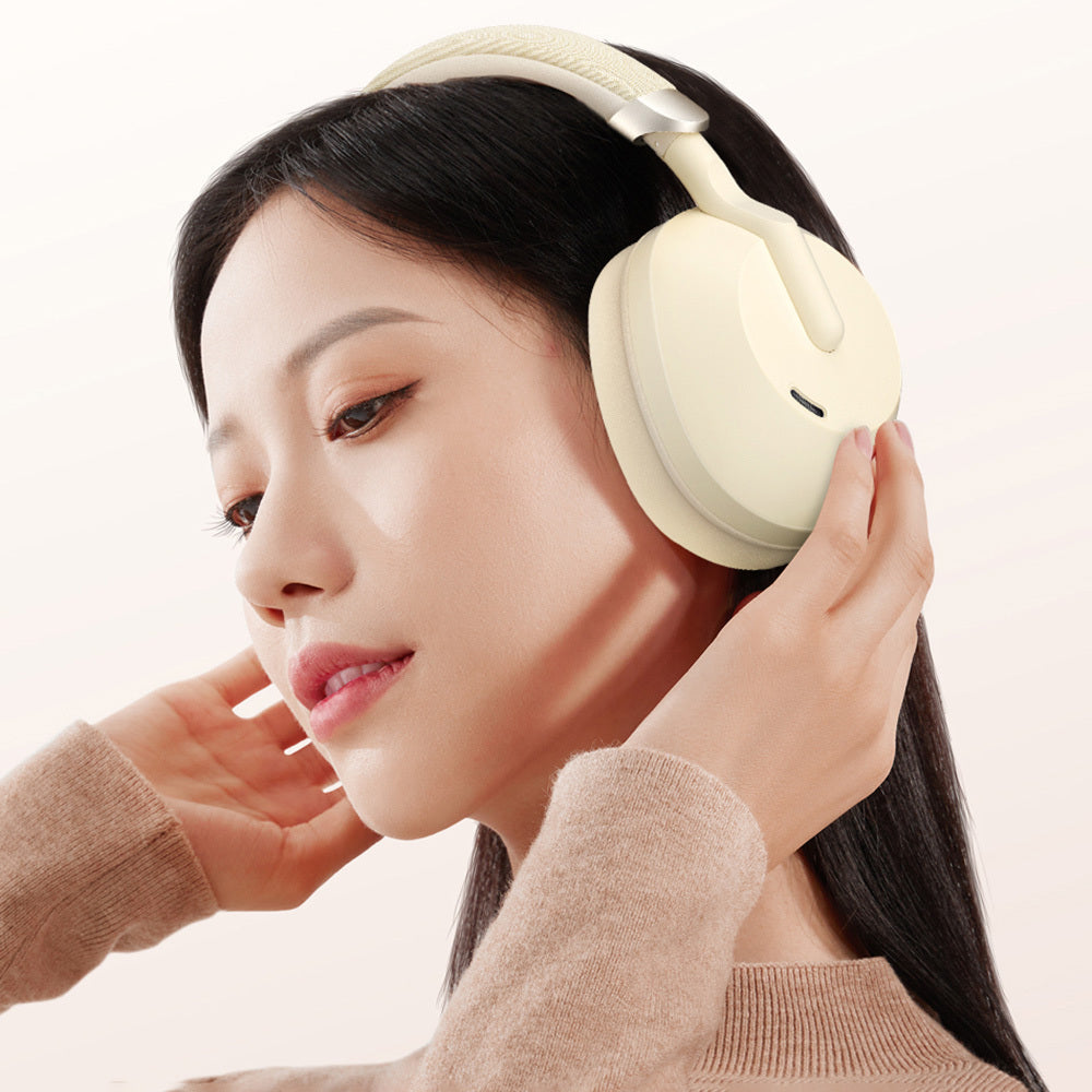 Wiwu TD-09 Solar Powered ANC Foldable Adjustable Over-Ear v5.3 Bluetooth Headphones White