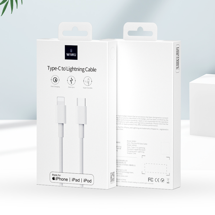 Wiwu The One PD To Lightning Usb Cable 2M White