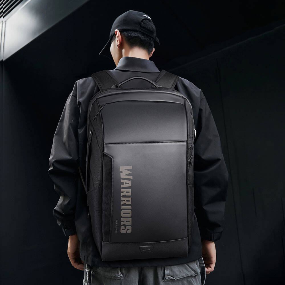 Wiwu Warriors Back Pack Pro Max DuPont Cordura 1000D 30 Litre Kapasiteli Su Geçirmez Sırt Çantası Siyah