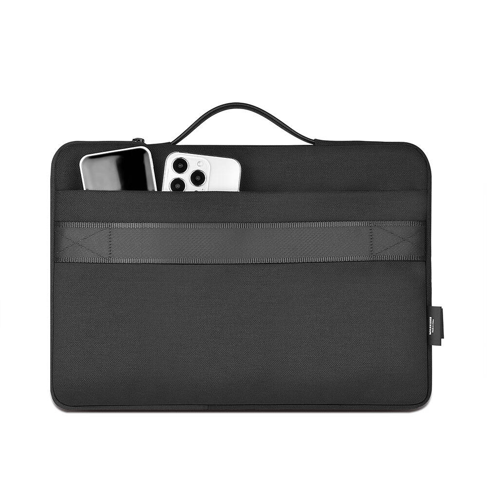 Wiwu Warriors Laptop Sleeve Dupont Cordura 1000D Su Geçirmez Naylon Kumaş 14"inç Laptop Çantası Siyah