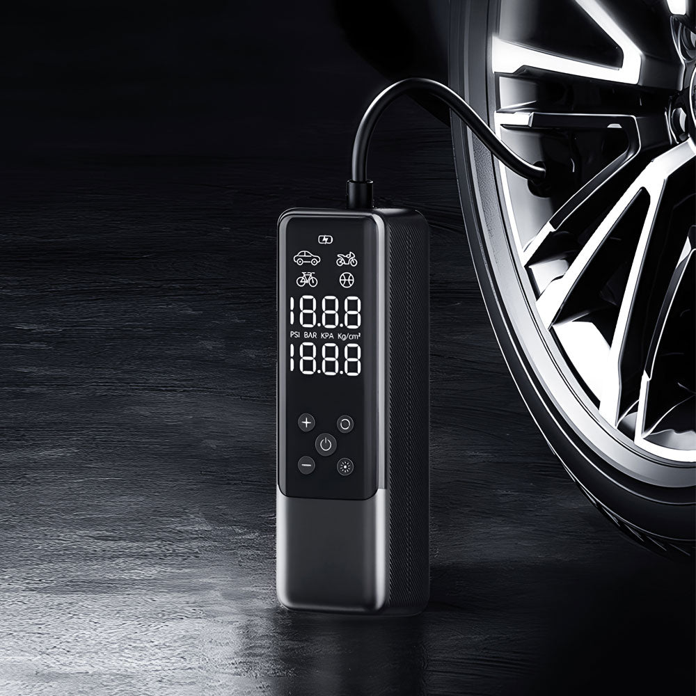 Wiwu Wi-Ai001 Auto Vehicle Tire Inflator Pump Multi-Mode Digital Display Car Air Compressor Black