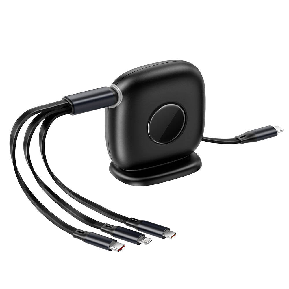 Wiwu Wi-C012 Desktop Organizer Type-C to C+L+M Fast Charging Cable 1.2M Black