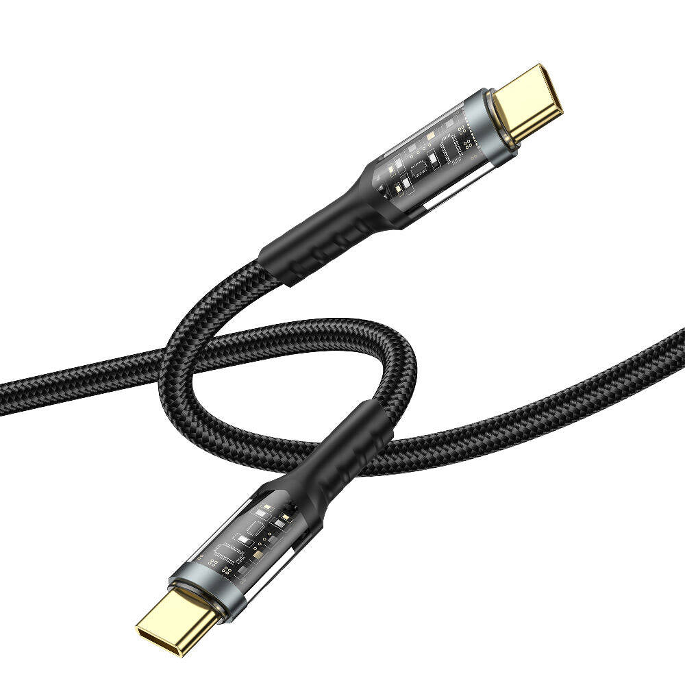 Wiwu Wi-C016 Geek Series Type-C to Type-C PD Data Cable 100W 1.2 Meters Black