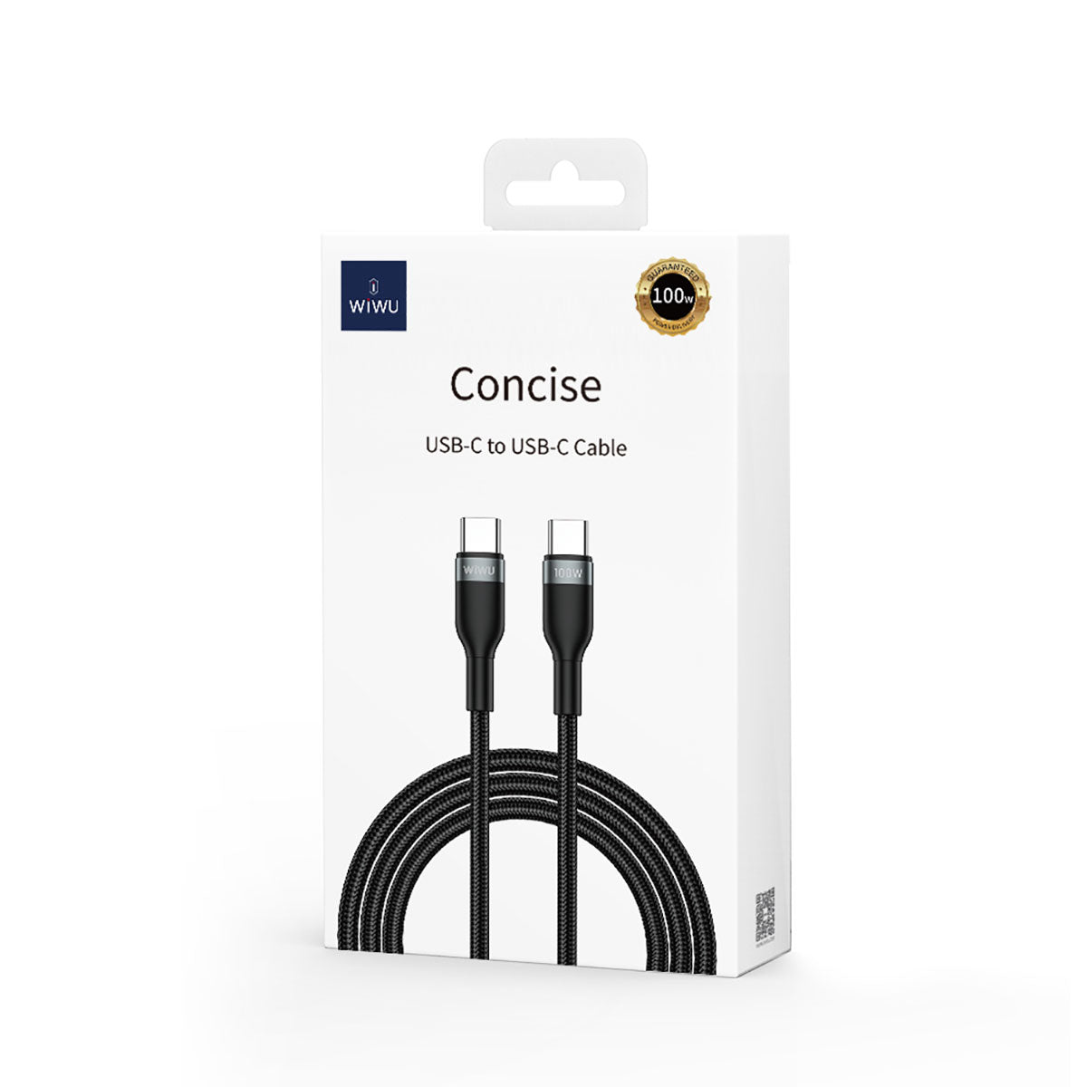 Wiwu WI-C017 Concise Series Type-C to Type-C PD Data Cable 100W 1.2 Meters Black