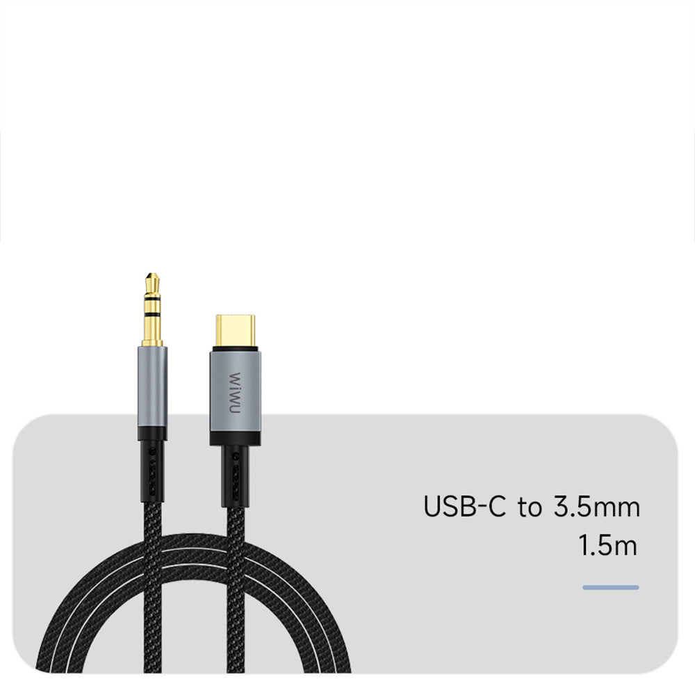 Wiwu Wi-C048 Legend Audio Serisi Type-C to 3.5mm Aux Ses Kablosu 1.5M Siyah