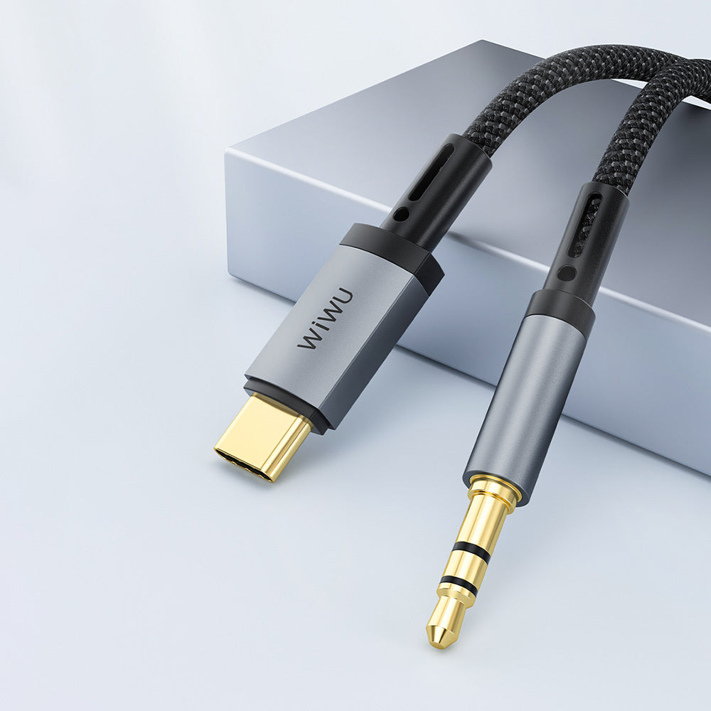 Wiwu Wi-C048 Legend Audio Serisi Type-C to 3.5mm Aux Ses Kablosu 1.5M Siyah
