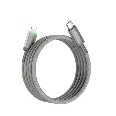 Wiwu Wi-C083 Maglink Serisi Işıklı Magnetik Type-C to Lightning PD Hızlı Şarj Özellikli Data ve Şarj Kablosu 27W 1M