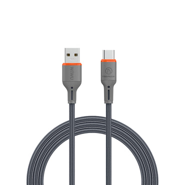 Wiwu Wi-C096 Flame Guard Serisi USB-A to Type-C Hızlı Şarj Özellikli Data ve Şarj Kablosu 1.2M