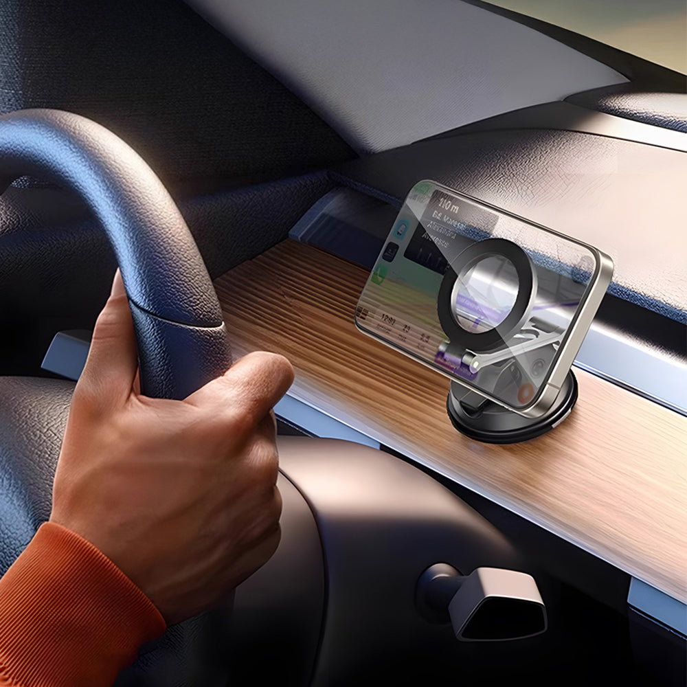 Wiwu Wi-CH055 360 Degree Rotating Magnetic Stand Car Phone Holder Black