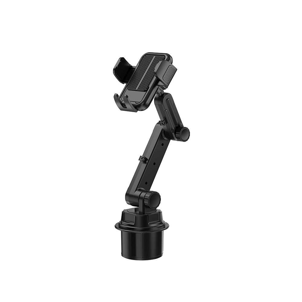 Wiwu Wi-CH059 Gentleman 360 Degree Rotating Telescopic Angled Cup Holder Design Car Phone Holder Black