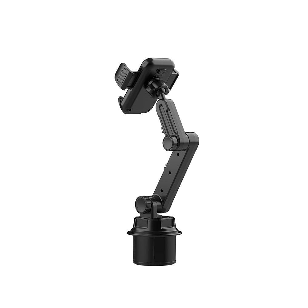 Wiwu Wi-CH059 Gentleman 360 Degree Rotating Telescopic Angled Cup Holder Design Car Phone Holder Black