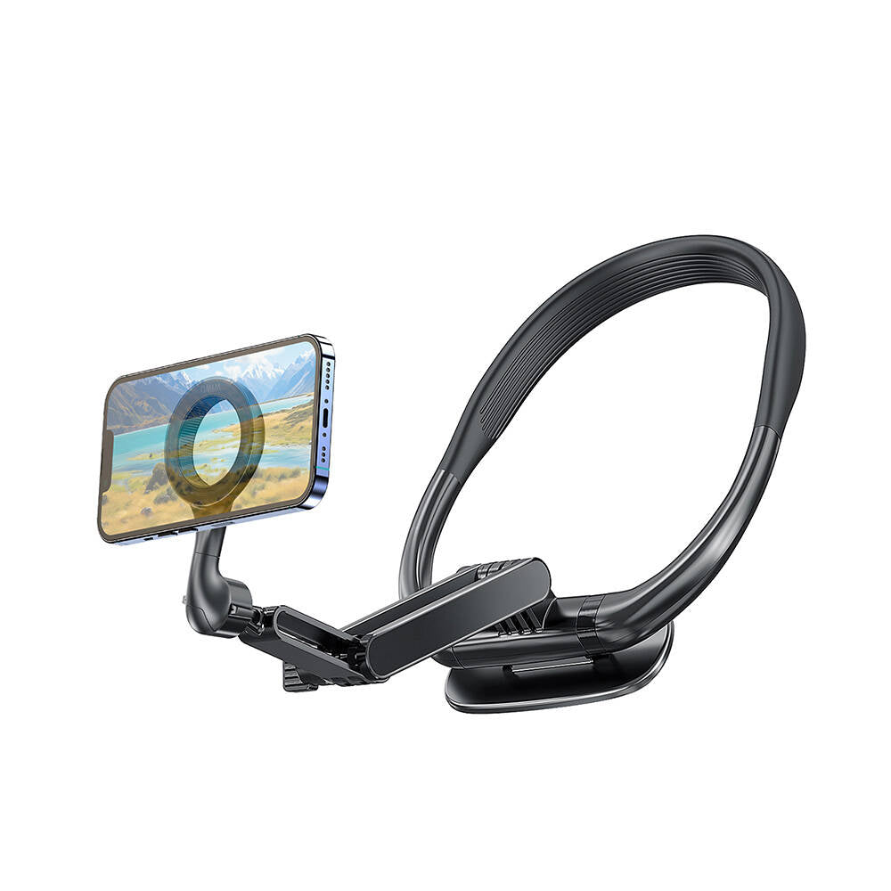 Wiwu Wi-CH320 Eller Serbest Magnetik Boyun Askılı Telefon Tutucu Siyah