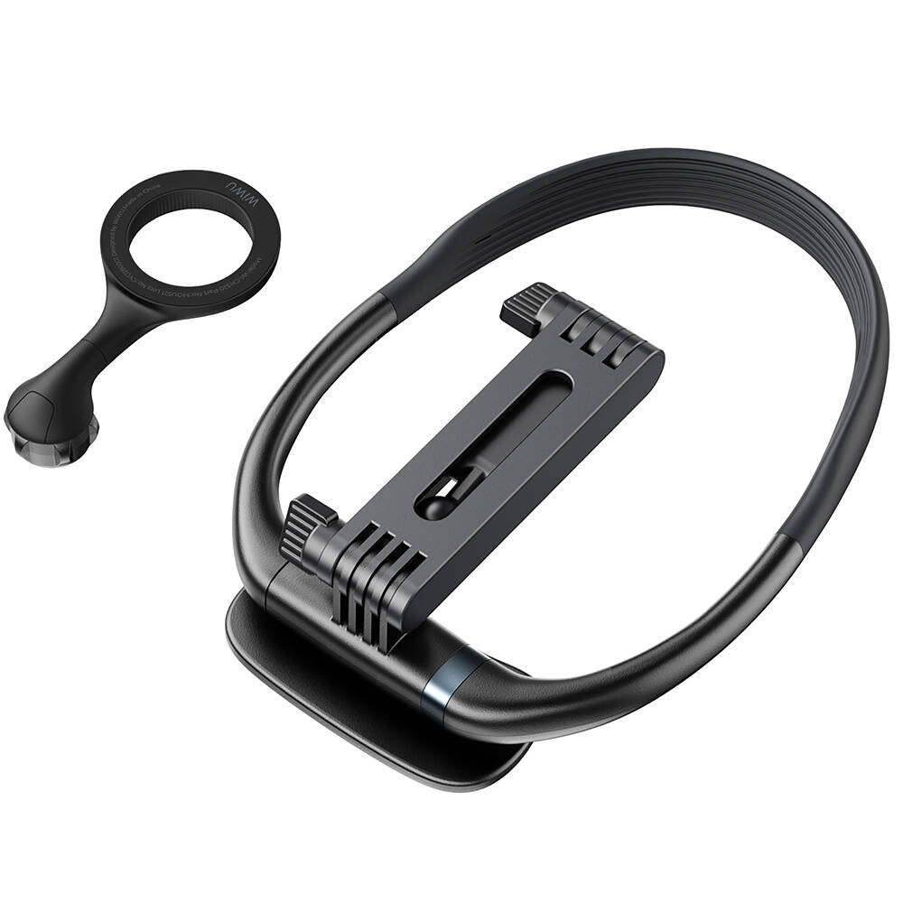 Wiwu Wi-CH320 Eller Serbest Magnetik Boyun Askılı Telefon Tutucu Siyah