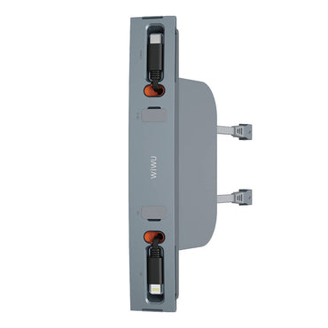 Wiwu Wi-DS001 Tesla Uyumlu Type-C Lightning USB-A Akıllı Araç İçi Şarj İstasyonu 60W Gri