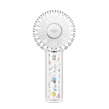 Wiwu Wi-FS012 RGB Işıklı 3 Kademeli Portatif Mini Soğutucu El Fanı Beyaz