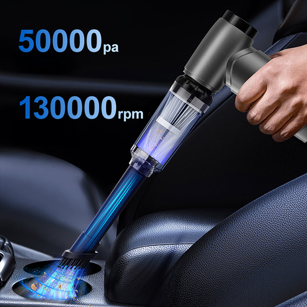 Wiwu Wi-FS015 Üfleme-Emme-Vakumlama ve Şişirme 5in1 Elektrikli Oto Araç Süpürgesi 50000PA Gri