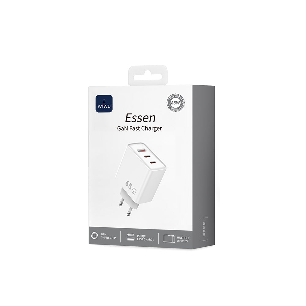 Wiwu Wi-G005 Essen Series GaN Tech PD Fast Charging Charging Head 65W White