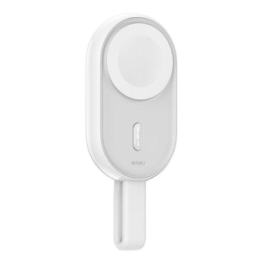 Wiwu Wi-M20 Ark Serisi Akıllı Saat Mini Wireless Powerbank 1200mAh 2.5W Beyaz